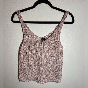Moon & Madison Marled Knit Sweater Tank Top – Size M